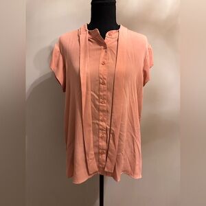 Calvin Klein Coral Button-Up Blouse